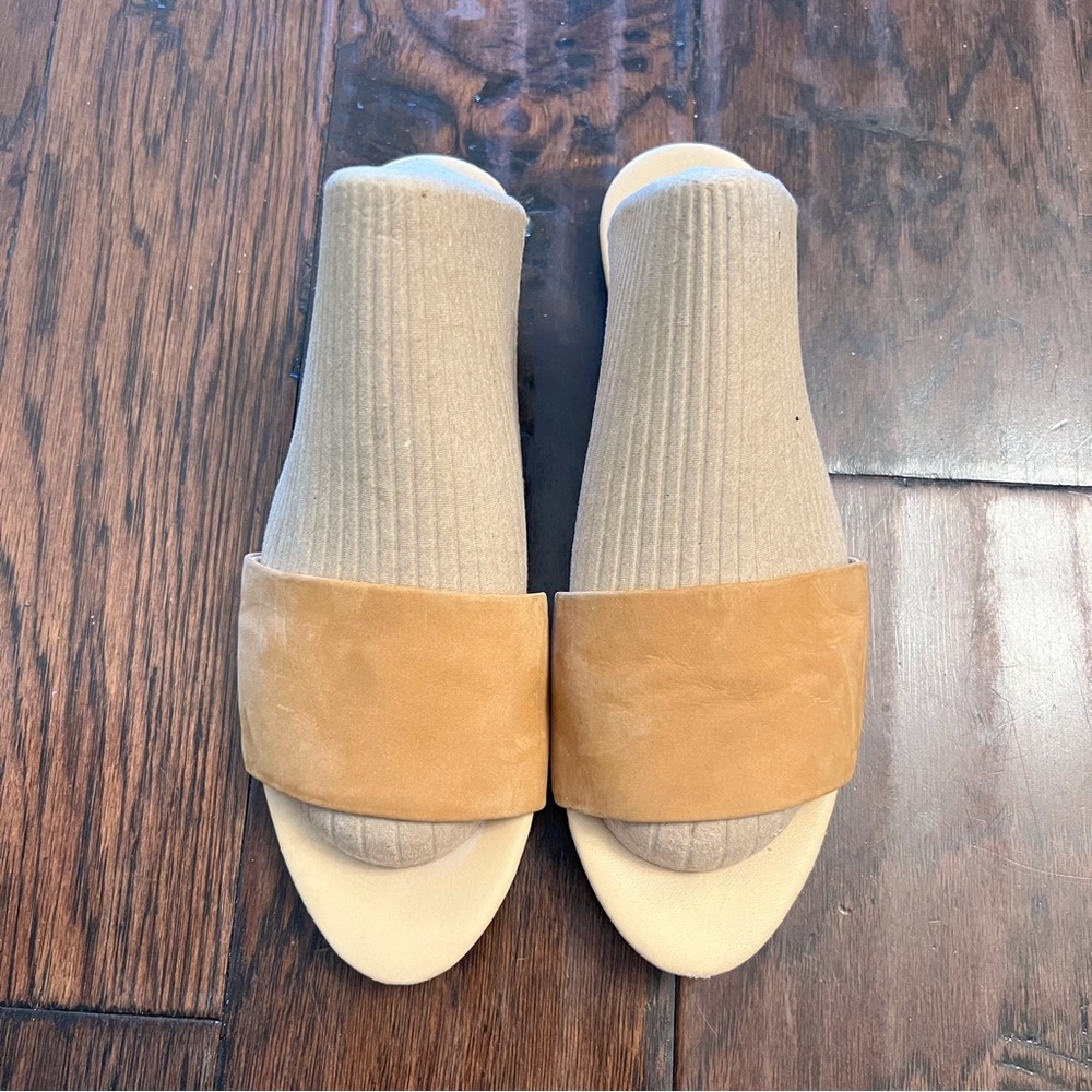 Nisolo Isla Slide Sandals Honey Tan Brown